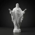 Jesus Sacred Heart Resurrection Statue – Premium Christian Figurine - Printform