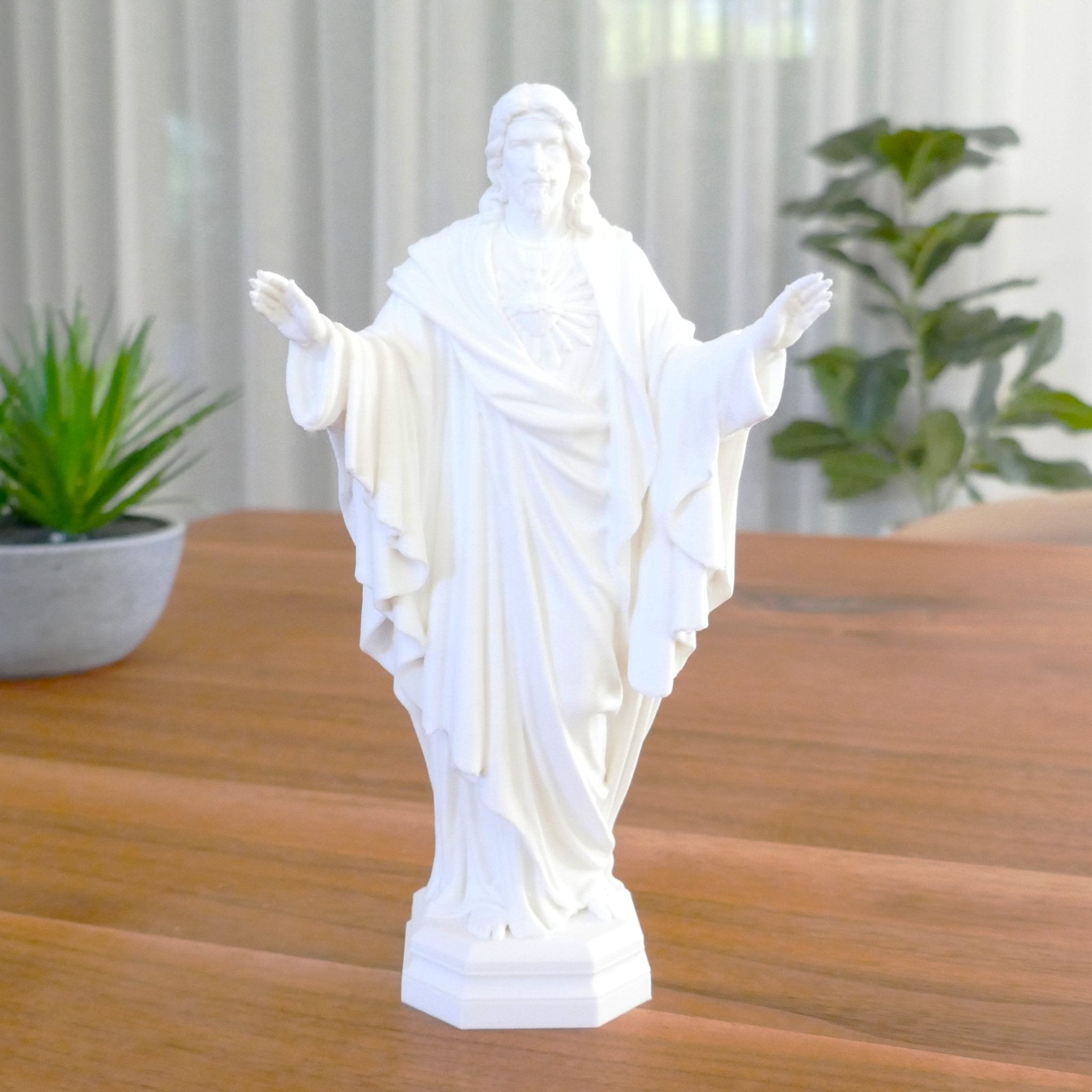 Jesus Sacred Heart Resurrection Statue – Premium Christian Figurine - Printform