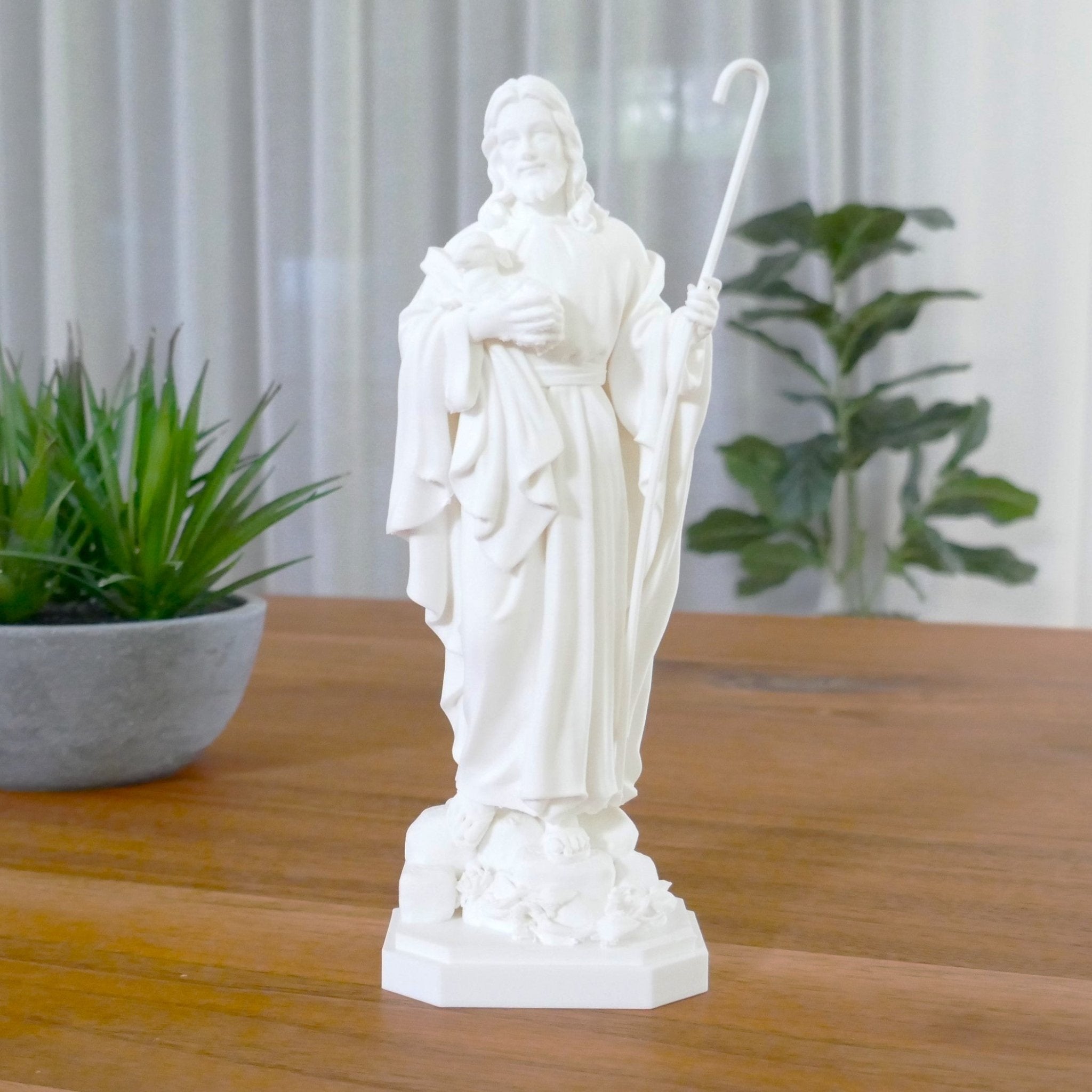 Jesus The Good Shepherd Statue – Symbol of Faith & Protection - Printform