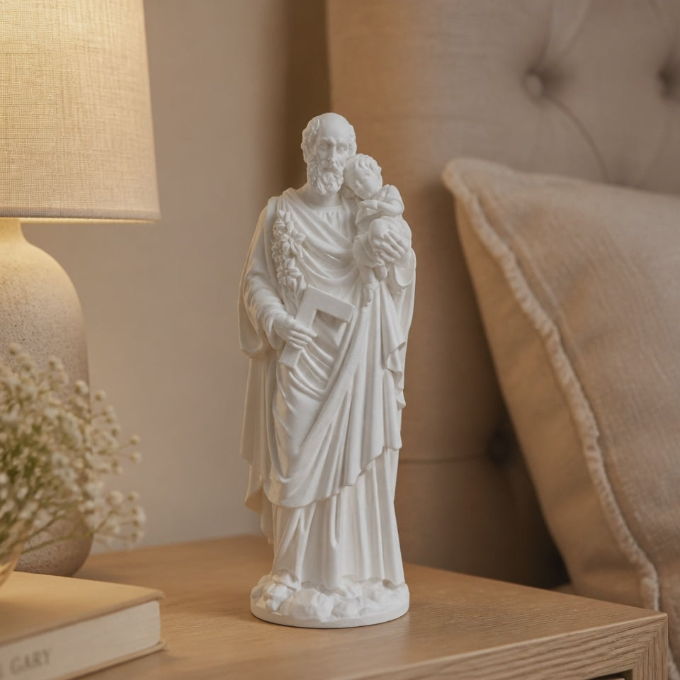 St. Joseph & Baby Jesus – Premium Christian Figurine
