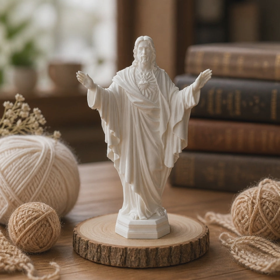 Jesus Sacred Heart Resurrection Statue – Premium Christian Figurine