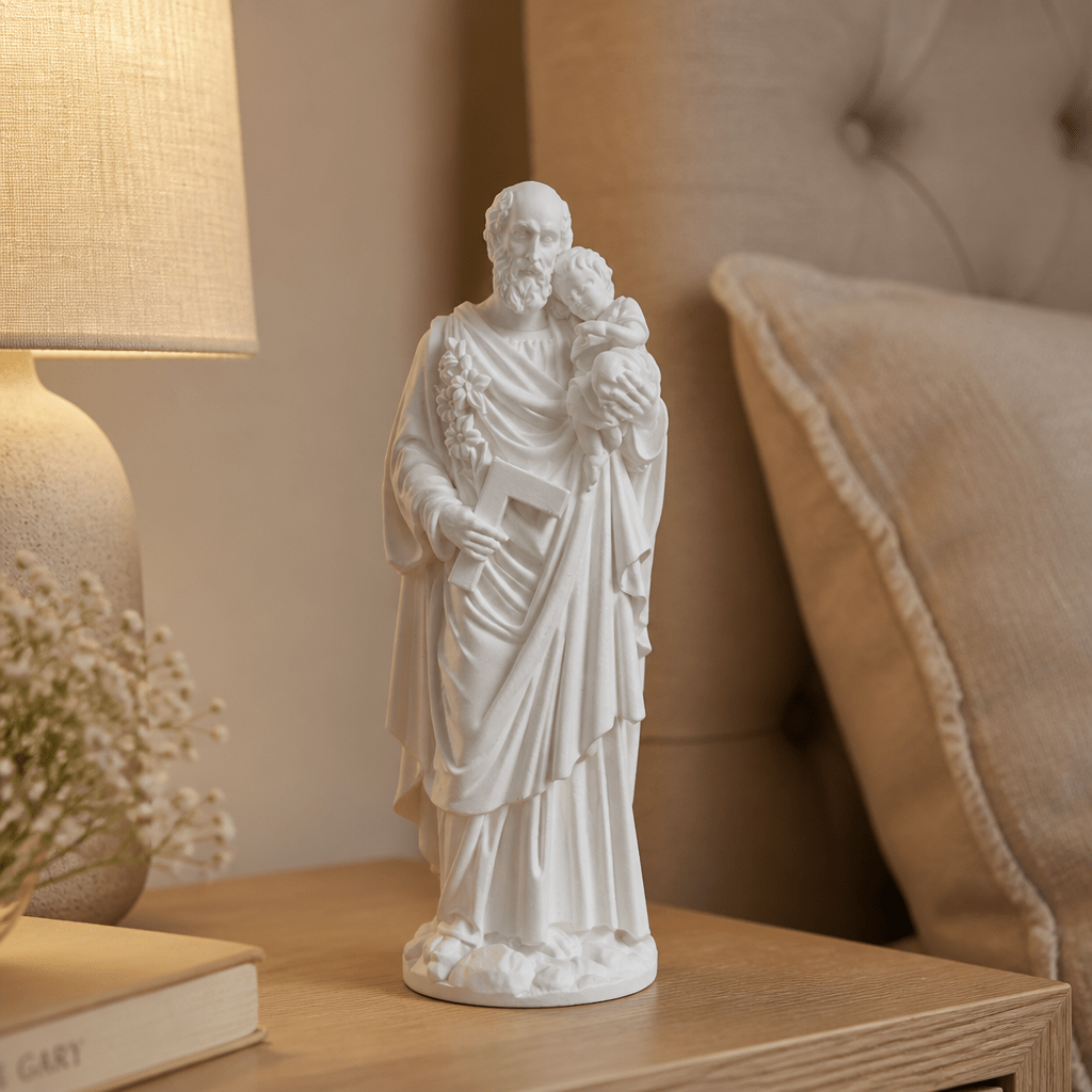 St. Joseph & Baby Jesus – Premium Christian Figurine - Printform