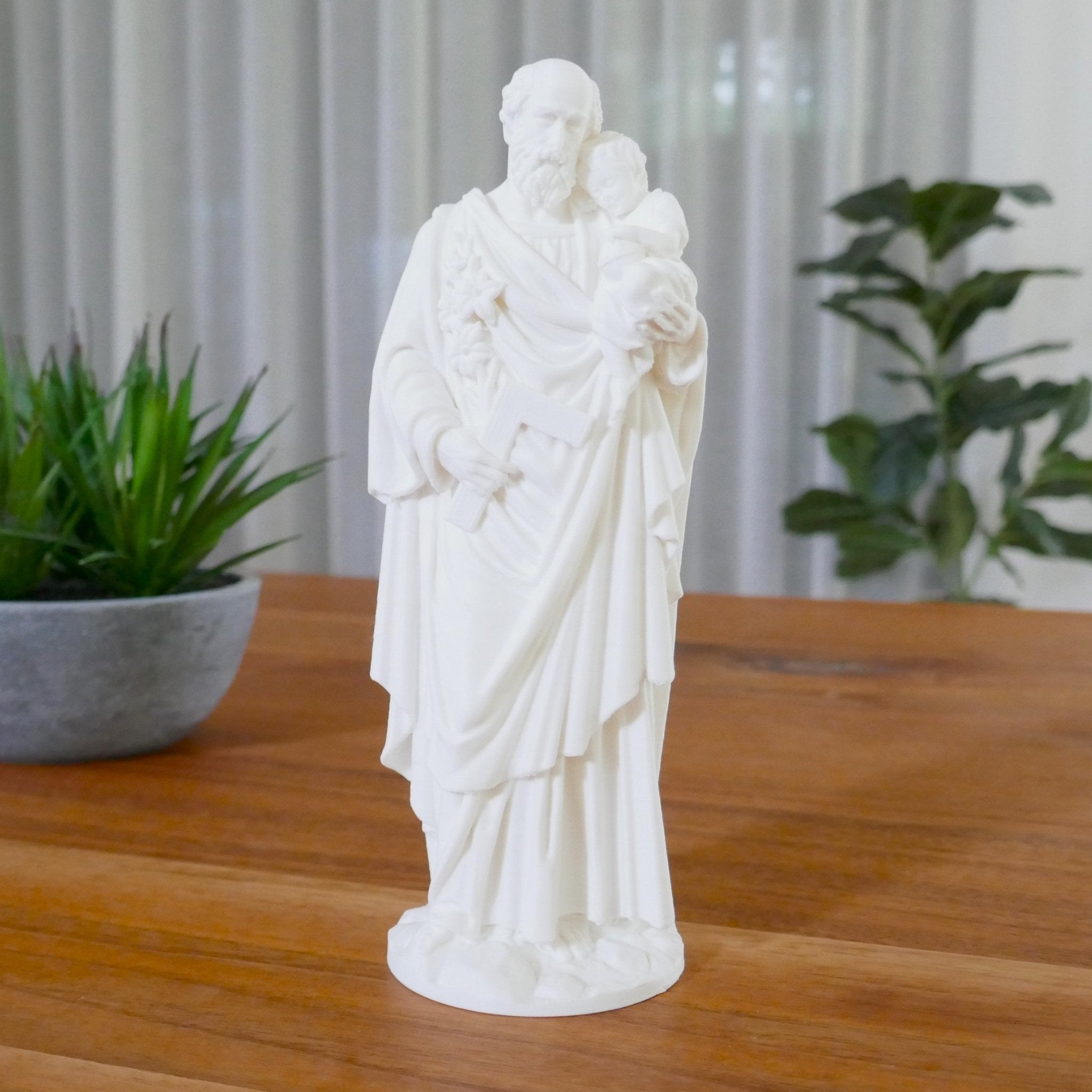 St. Joseph & Baby Jesus – Premium Christian Figurine - Printform